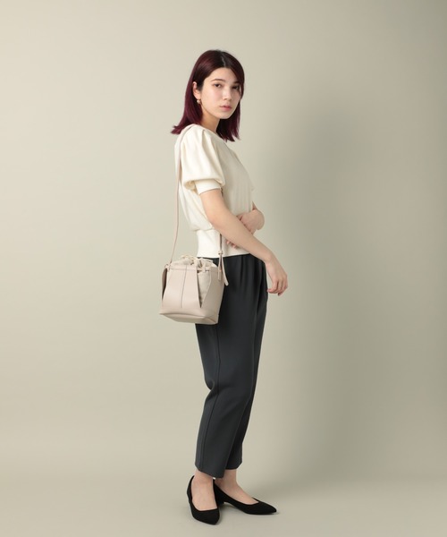 T・S・L（ティーエスエル）の「【T・S・L】PUレザー ドローストリング ショルダーバッグ　1231-506-1（ショルダーバッグ・レディース・グリーン/ブラック/グレイッシュベージュ・FREE）」の11枚目の写真