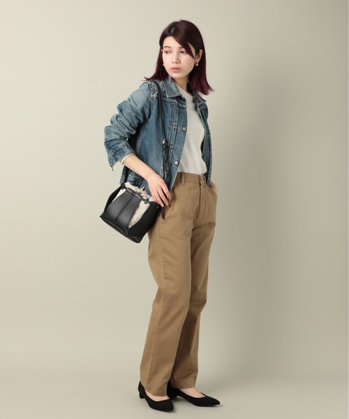 T・S・L（ティーエスエル）の「【T・S・L】PUレザー ドローストリング ショルダーバッグ　1231-506-1（ショルダーバッグ・レディース・グリーン/ブラック/グレイッシュベージュ・FREE）」の7枚目の写真