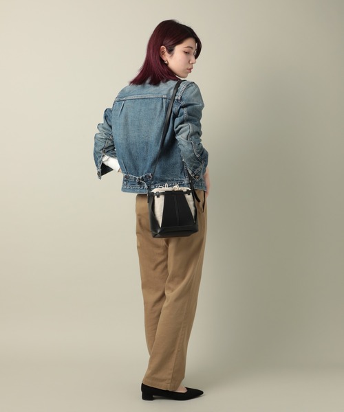 T・S・L（ティーエスエル）の「【T・S・L】PUレザー ドローストリング ショルダーバッグ　1231-506-1（ショルダーバッグ・レディース・グリーン/ブラック/グレイッシュベージュ・FREE）」の9枚目の写真