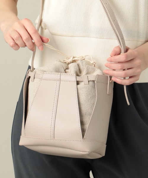 T・S・L（ティーエスエル）の「【T・S・L】PUレザー ドローストリング ショルダーバッグ　1231-506-1（ショルダーバッグ・レディース・グリーン/ブラック/グレイッシュベージュ・FREE）」の19枚目の写真