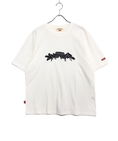 TRAP/U (トラップユー)の「ミドルウエイト コットン天竺 / アップリケ刺繍 ワッペンロゴ クルーネック Tシャツ(半袖)(Tシャツ/カットソー・メンズ・ブラック/ホワイト/グリーン・F)」の6枚目の写真