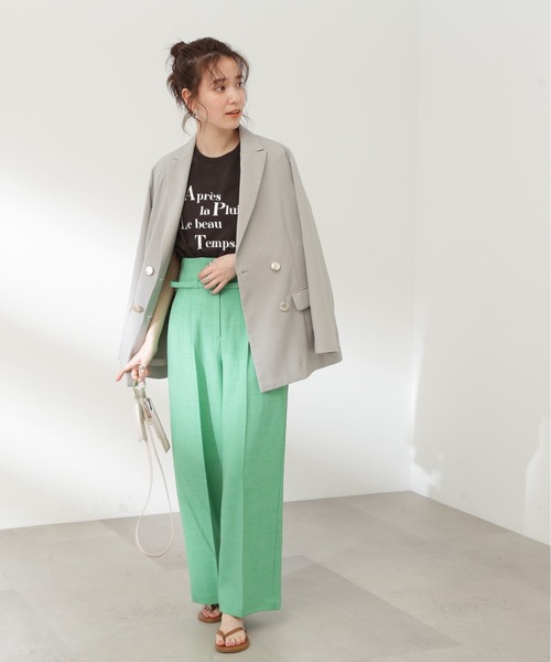 N.（N. Natural Beauty Basic）（エヌエヌナチュラルビューティーベーシック）の「◆ＢＩＧ　ＬＯＧＯ　Ｔシャツ（Tシャツ/カットソー・レディース・オフホワイト/チャコール/ピンク・MEDIUM）」の10枚目の写真