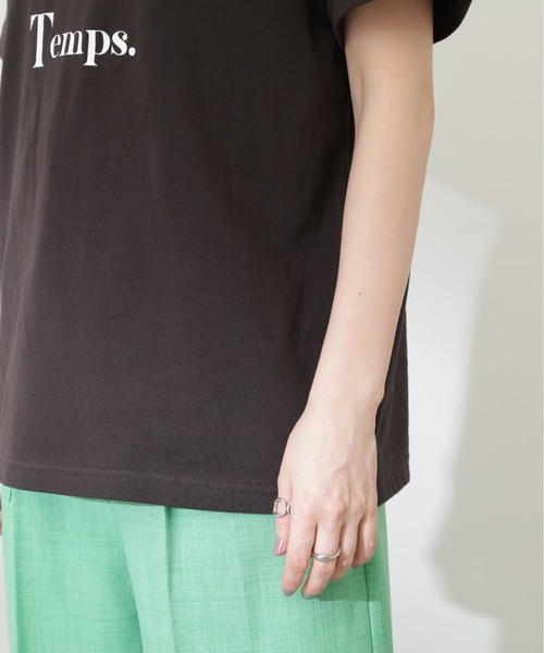 N.（N. Natural Beauty Basic）（エヌエヌナチュラルビューティーベーシック）の「◆ＢＩＧ　ＬＯＧＯ　Ｔシャツ（Tシャツ/カットソー・レディース・オフホワイト/チャコール/ピンク・MEDIUM）」の9枚目の写真