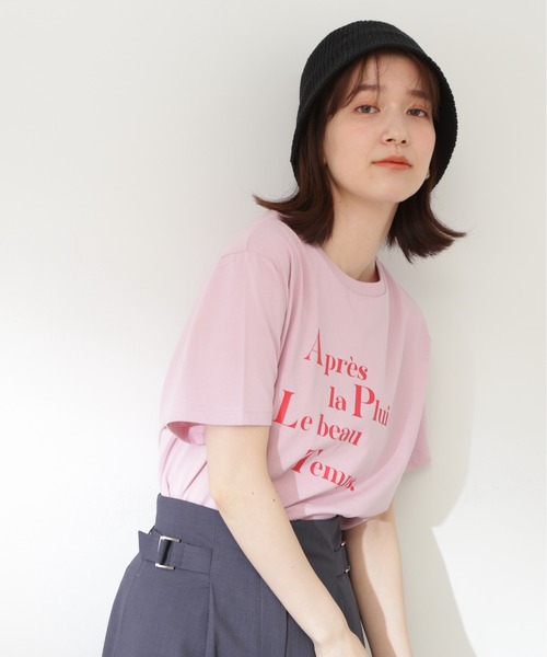 N.（N. Natural Beauty Basic）（エヌエヌナチュラルビューティーベーシック）の「◆ＢＩＧ　ＬＯＧＯ　Ｔシャツ（Tシャツ/カットソー・レディース・オフホワイト/チャコール/ピンク・MEDIUM）」の17枚目の写真