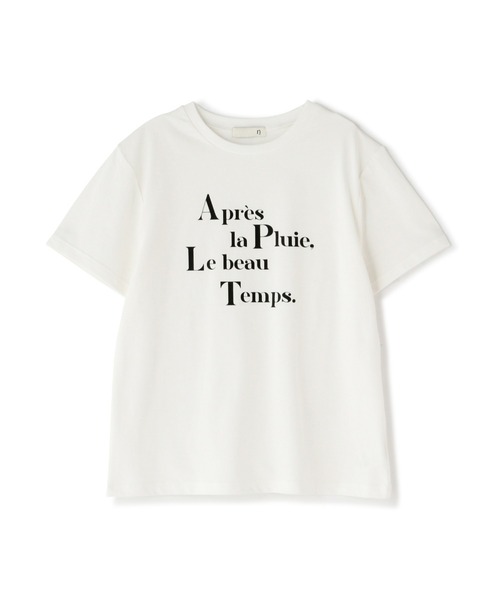 N.（N. Natural Beauty Basic）（エヌエヌナチュラルビューティーベーシック）の「◆ＢＩＧ　ＬＯＧＯ　Ｔシャツ（Tシャツ/カットソー・レディース・オフホワイト/チャコール/ピンク・MEDIUM）」の20枚目の写真