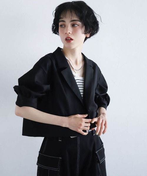 ページボーイ ジャケットとパンツ PAGEBOY(ページボーイ)の「ソデボリュームSSジャケット
