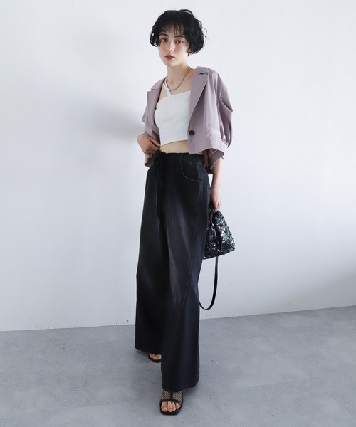 PAGEBOY（ページボーイ）の「ソデボリュームSSジャケット（テーラードジャケット・レディース・ブラック/ライトグレー/チャコールグレー・FREE）」の19枚目の写真