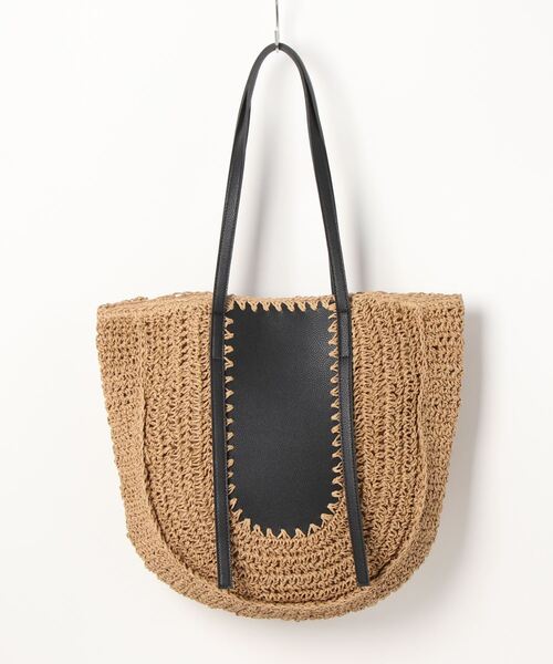 Vincent Pradier（ヴァンサンプラディエ）の「(VINCENT PRADIER)異素材コンビトートバッグ（トートバッグ・レディース・ブラック・FREE）」の2枚目の写真