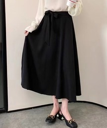 【MAISON BREEZE】ウエストリボンフレアスカート KNF012