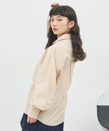 MERLOT | ボリューム袖ベーシックストライプシャツ(シャツ/ブラウス)