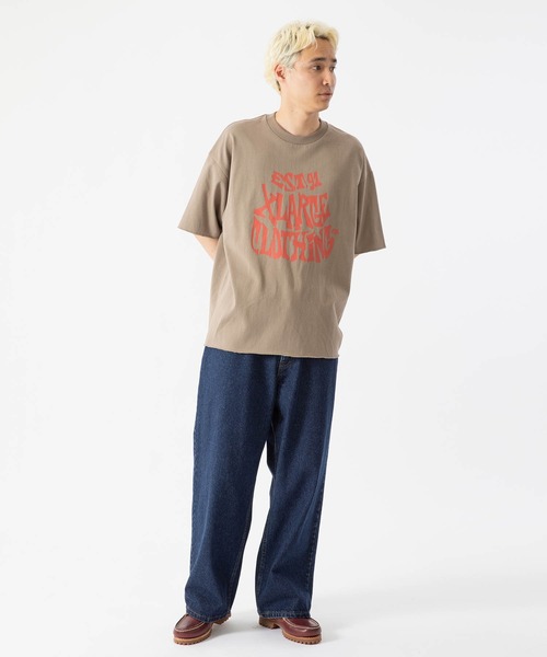 XLARGE（エクストララージ）の「EST.91 RAW EDGE S/S TEE（Tシャツ/カットソー・メンズ・ベージュ/ブラック・XL/S/M/L）」の9枚目の写真