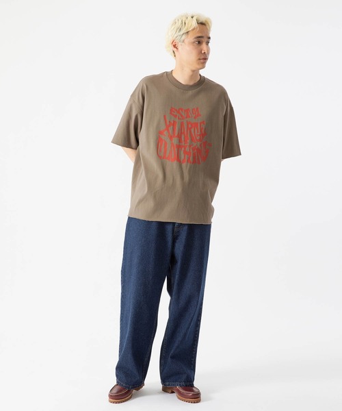 XLARGE（エクストララージ）の「EST.91 RAW EDGE S/S TEE（Tシャツ/カットソー・メンズ・ベージュ/ブラック・XL/S/M/L）」の12枚目の写真