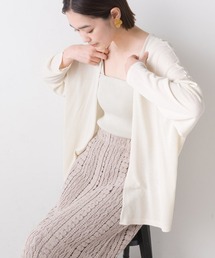 クールビスコースバックギャザーカーディガン