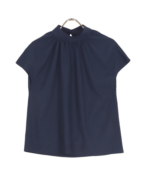 KOBE LETTUCE(コウベレタス)の「選べる4タイプ 半袖デザインブラウス(シャツ/ブラウス・レディース・ブラック系/ブラック系2/ホワイト系/ホワイト系1/ネイビー系/ブルー系1/ネイビー系1/ブルー系/ブラック系1/ブルー系2/ネイビー系2/ホワイト系2/ブラック系4/ブルー系4/ホワイト系3/ホワイト系4/ブラック系3/ブルー系3・M1/M3/M2/M5/L1/L2/2/1/M4/L5/L4/5/4/L3/3)」の13枚目の写真