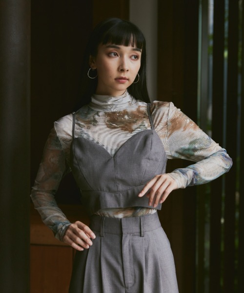 Happy John(ハッピージョン)の「slit design bustier/スリットデザインビスチェ(ベスト・レディース・ブラウン/ベージュ/ブラック/グレー・FREE)」の20枚目の写真