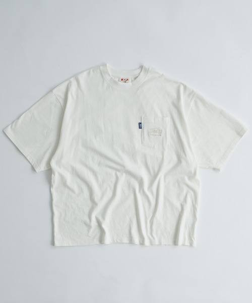 WHO'S WHO gallery（フーズフーギャラリー）の「COOPER FACT ヘビーウェイト ビッグ 刺繍ポケットTEE（Tシャツ/カットソー・メンズ・ブラック/チャコールグレー/ネイビー/ホワイト・FREE）」の12枚目の写真