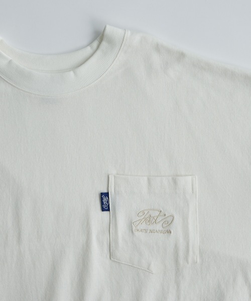 WHO'S WHO gallery（フーズフーギャラリー）の「COOPER FACT ヘビーウェイト ビッグ 刺繍ポケットTEE（Tシャツ/カットソー・メンズ・ブラック/チャコールグレー/ネイビー/ホワイト・FREE）」の13枚目の写真