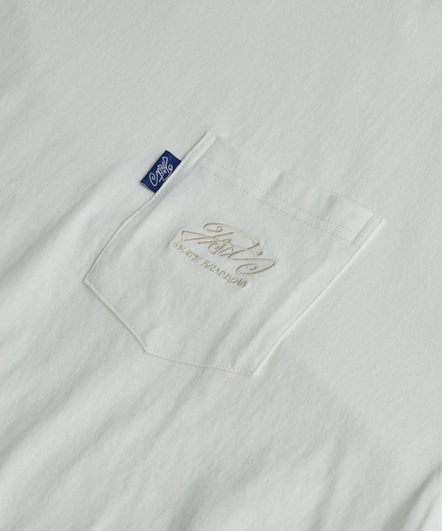 WHO'S WHO gallery（フーズフーギャラリー）の「COOPER FACT ヘビーウェイト ビッグ 刺繍ポケットTEE（Tシャツ/カットソー・メンズ・ブラック/チャコールグレー/ネイビー/ホワイト・FREE）」の14枚目の写真