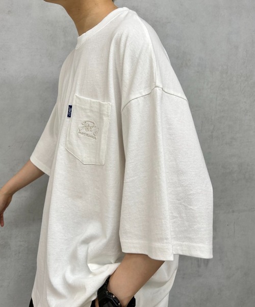 WHO'S WHO gallery（フーズフーギャラリー）の「COOPER FACT ヘビーウェイト ビッグ 刺繍ポケットTEE（Tシャツ/カットソー・メンズ・ブラック/チャコールグレー/ネイビー/ホワイト・FREE）」の9枚目の写真