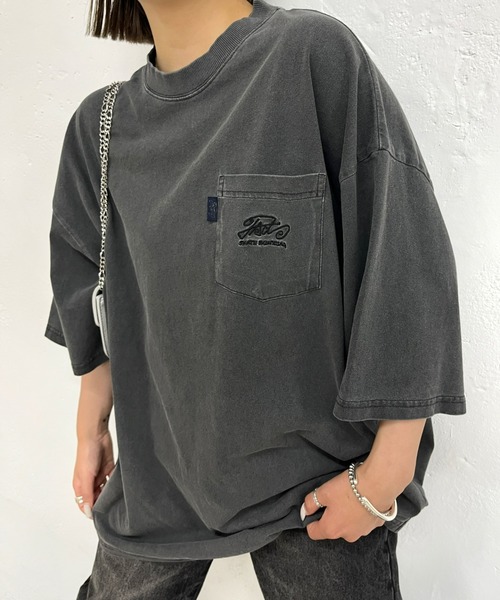 WHO'S WHO gallery（フーズフーギャラリー）の「COOPER FACT ヘビーウェイト ビッグ 刺繍ポケットTEE（Tシャツ/カットソー・メンズ・ブラック/チャコールグレー/ネイビー/ホワイト・FREE）」の6枚目の写真