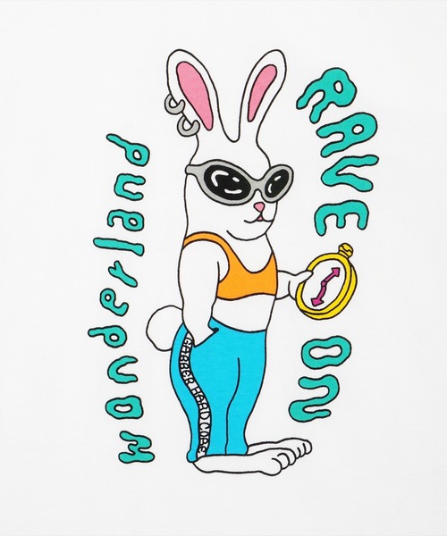 PUNYUS（プニュズ）の「RAVE ON WONDERLAND Tシャツ（Tシャツ/カットソー・レディース・オレンジ/ホワイト/ブラック・2/1/4/3）」の15枚目の写真