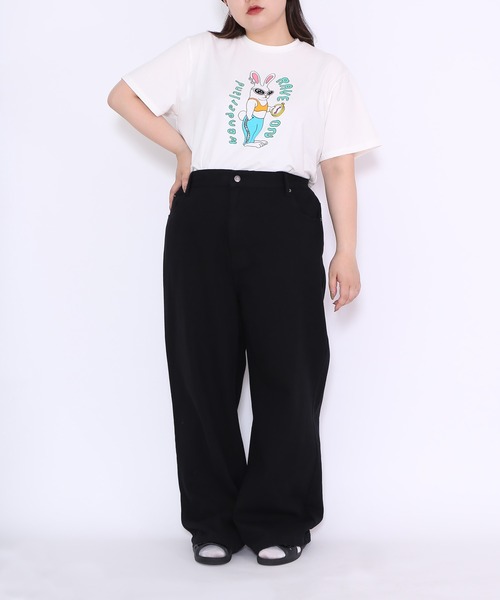 PUNYUS（プニュズ）の「RAVE ON WONDERLAND Tシャツ（Tシャツ/カットソー・レディース・オレンジ/ホワイト/ブラック・2/1/4/3）」の9枚目の写真