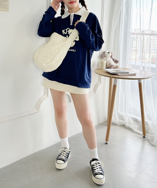 Loueme(ルエム)の「トライアングルキルティングショルダーバッグ(ショルダーバッグ・レディース・アイボリー/ライトブルー/ブラック/ピンク・FREE)」の16枚目の写真