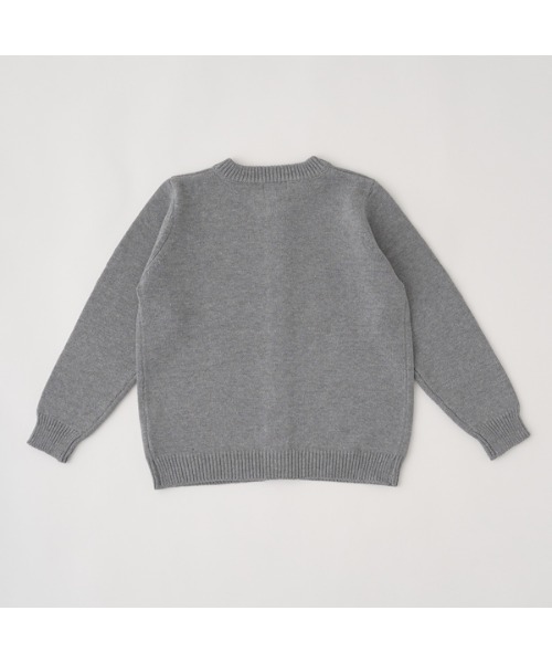 b・ROOM(ビールーム)の「【マシーンウォッシャブル対応】アップリケニットカーディガン(カーディガン/ボレロ・キッズ・トップグレー/ベージュ/ブルー/ブラック/カーキ・LARGE/MEDIUM)」の9枚目の写真