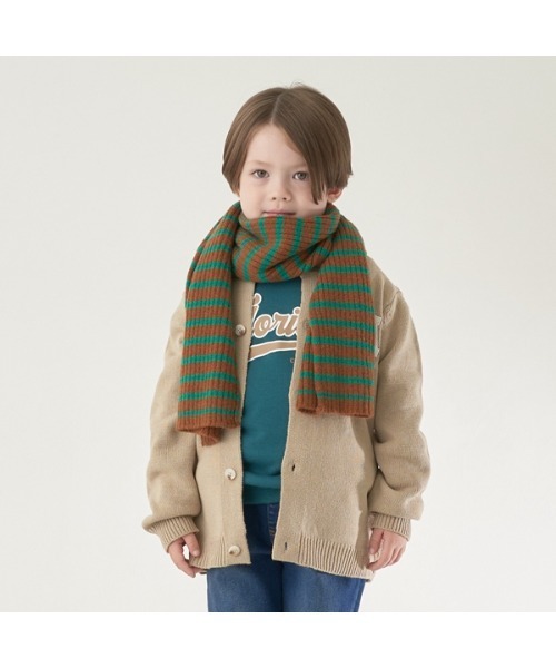 b・ROOM(ビールーム)の「【マシーンウォッシャブル対応】アップリケニットカーディガン(カーディガン/ボレロ・キッズ・トップグレー/ベージュ/ブルー/ブラック/カーキ・LARGE/MEDIUM)」の12枚目の写真