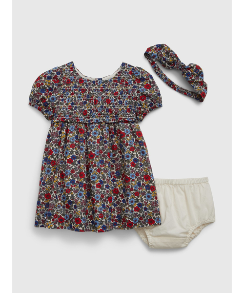 GAP(ギャップ)の「スモックフローラル ワンピースセット (ベビー)(ワンピース・キッズ・マルチ・3-6M/6-12M/12-18M/18-24M)」の2枚目の写真