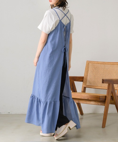 RETRO GIRL（レトロガール）の「バッククロスシアーOP（ワンピース・レディース・ナチュラル/ブラック/ブルー・FREE）」の3枚目の写真