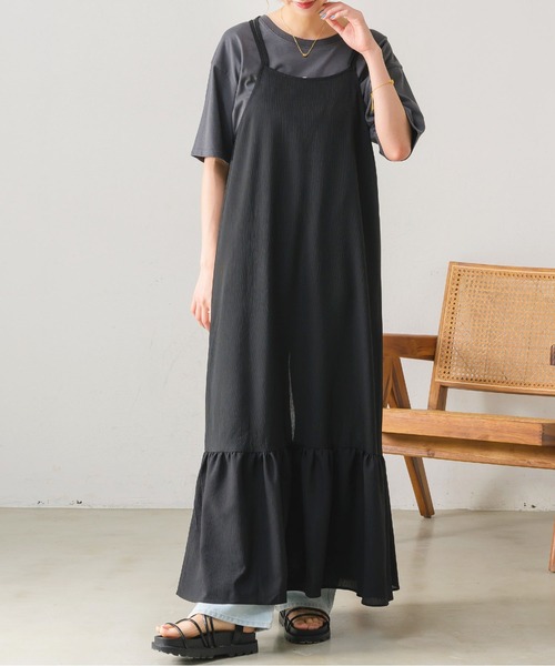 RETRO GIRL（レトロガール）の「バッククロスシアーOP（ワンピース・レディース・ナチュラル/ブラック/ブルー・FREE）」の2枚目の写真