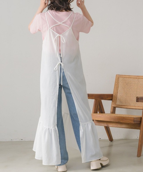 RETRO GIRL（レトロガール）の「バッククロスシアーOP（ワンピース・レディース・ナチュラル/ブラック/ブルー・FREE）」の14枚目の写真