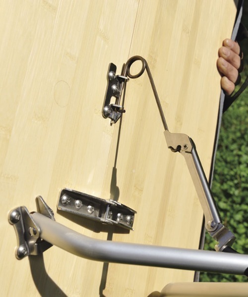 ワンアクションローテーブル Light Bamboo 折りたたみ 机