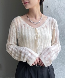 PAGEBOY | フェザーメッシュカーディガン(カーディガン/ボレロ)