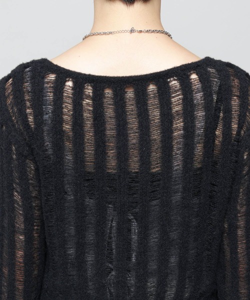 PAGEBOY（ページボーイ）の「フェザーメッシュカーディガン（カーディガン/ボレロ・レディース・オフホワイト/ブラック・FREE）」の14枚目の写真