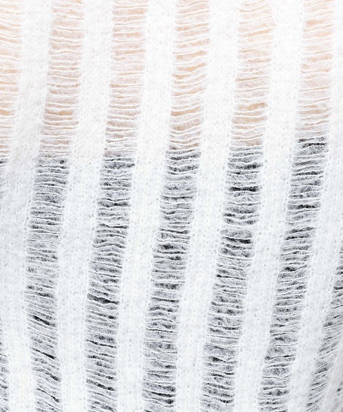 PAGEBOY（ページボーイ）の「フェザーメッシュカーディガン（カーディガン/ボレロ・レディース・オフホワイト/ブラック・FREE）」の19枚目の写真