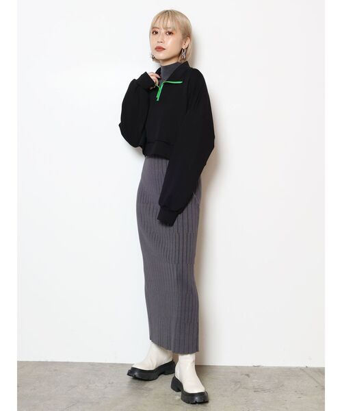 MURUA（ムルーア）の「カラージップショートトップス【WEB限定