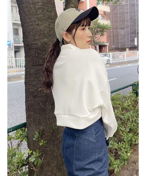 セール】カラージップショートトップス【WEB限定スウェット