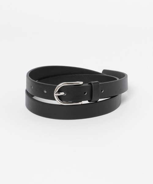 SMELLY（スメリー）の「オーバルシングルピンベルト（ベルト・レディース・ブラウン/ブラック・-）」の6枚目の写真