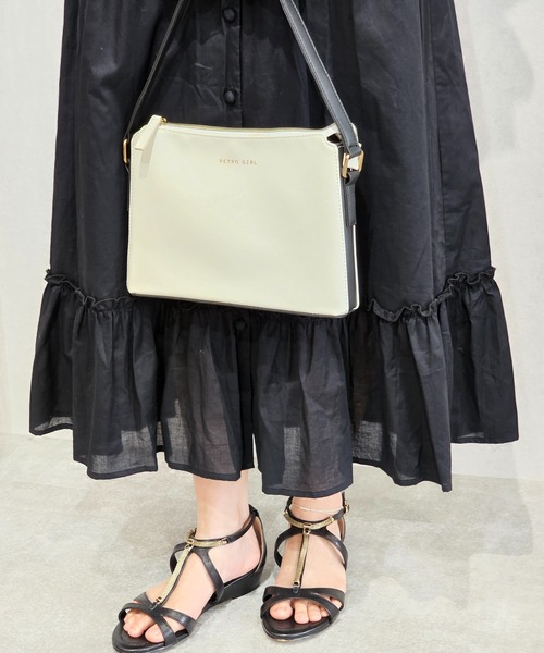 RETRO GIRL（レトロガール）の「【RETRO GIRL/レトロガール】ミニハンドバック（ハンドバッグ・レディース・ブラック/アイボリー・FREE）」の4枚目の写真