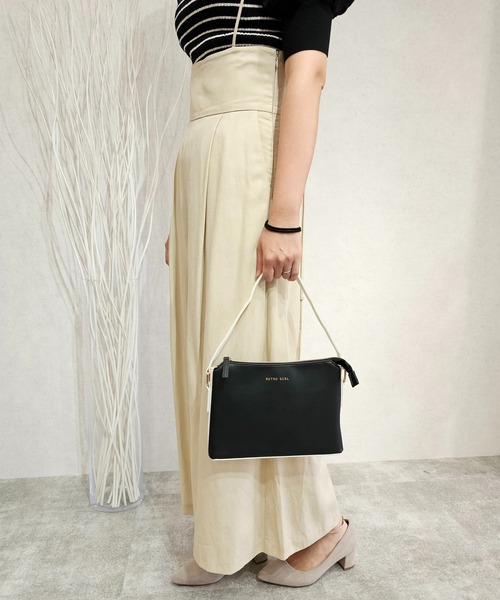 RETRO GIRL（レトロガール）の「【RETRO GIRL/レトロガール】ミニハンドバック（ハンドバッグ・レディース・ブラック/アイボリー・FREE）」の7枚目の写真