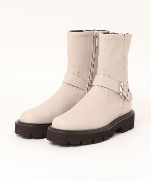 HIMIKO（ヒミコ）の「【Made in Japan】【撥水】トラックソールエンジニアブーツ/631405（ブーツ・レディース・カーキ/アイボリー/ブラック・23.5cm/24.0cm/22.0cm/23.0cm/22.5cm/25.0cm/24.5cm/25.5cm/21.5cm/26.0cm）」の4枚目の写真