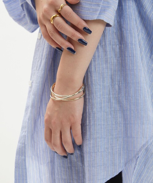 FREAK'S STORE（フリークスストア）の「限定展開　クロス バングル（バングル/リストバンド・レディース・シルバー/ゴールド・ONE SIZE）」の5枚目の写真