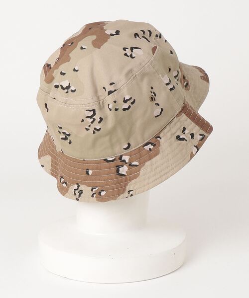 DOUBLE STEAL（ダブルスティール）の「DS織ネーム バケットハット（キャップ・メンズ・ブラウン系カモフラージュ/ブラック・FREE）」の12枚目の写真