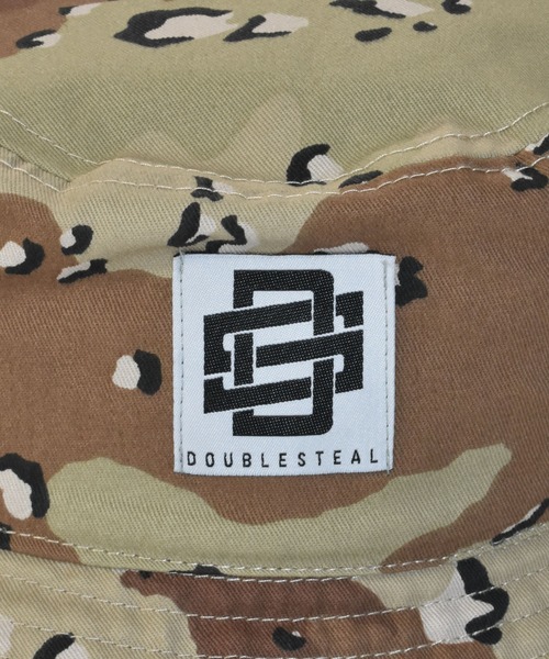 DOUBLE STEAL（ダブルスティール）の「DS織ネーム バケットハット（キャップ・メンズ・ブラウン系カモフラージュ/ブラック・FREE）」の7枚目の写真
