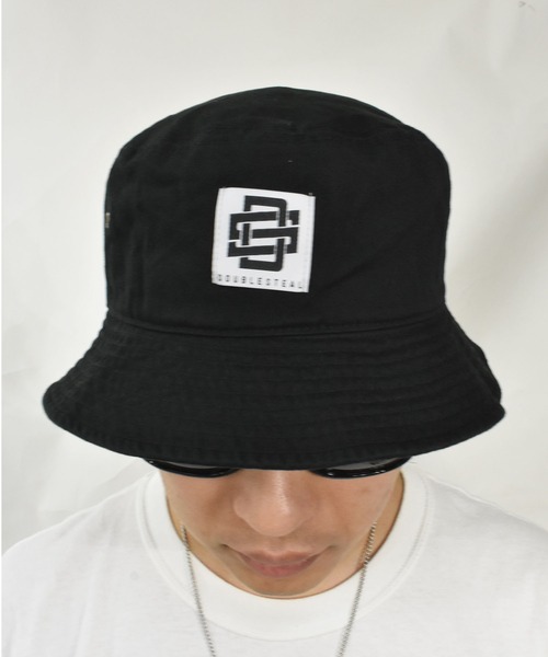 DOUBLE STEAL（ダブルスティール）の「DS織ネーム バケットハット（キャップ・メンズ・ブラウン系カモフラージュ/ブラック・FREE）」の8枚目の写真