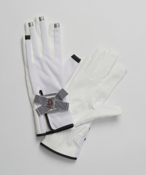 LANVIN SPORT（ランバンスポール）の「指先オープングローブ【両手用