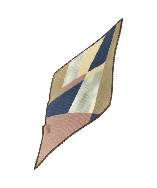 TOKYO SHIRTS（トウキョウシャツ）の「プリーツスカーフ（バンダナ/スカーフ・レディース・チャコールグレー/ライトブラウン・FREE）」の2枚目の写真