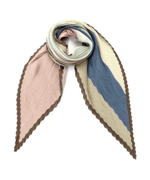 TOKYO SHIRTS（トウキョウシャツ）の「プリーツスカーフ（バンダナ/スカーフ・レディース・チャコールグレー/ライトブラウン・FREE）」の6枚目の写真